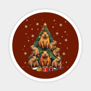 Capybara tree Christmas, Capybara Pets, Cute capybara Magnet